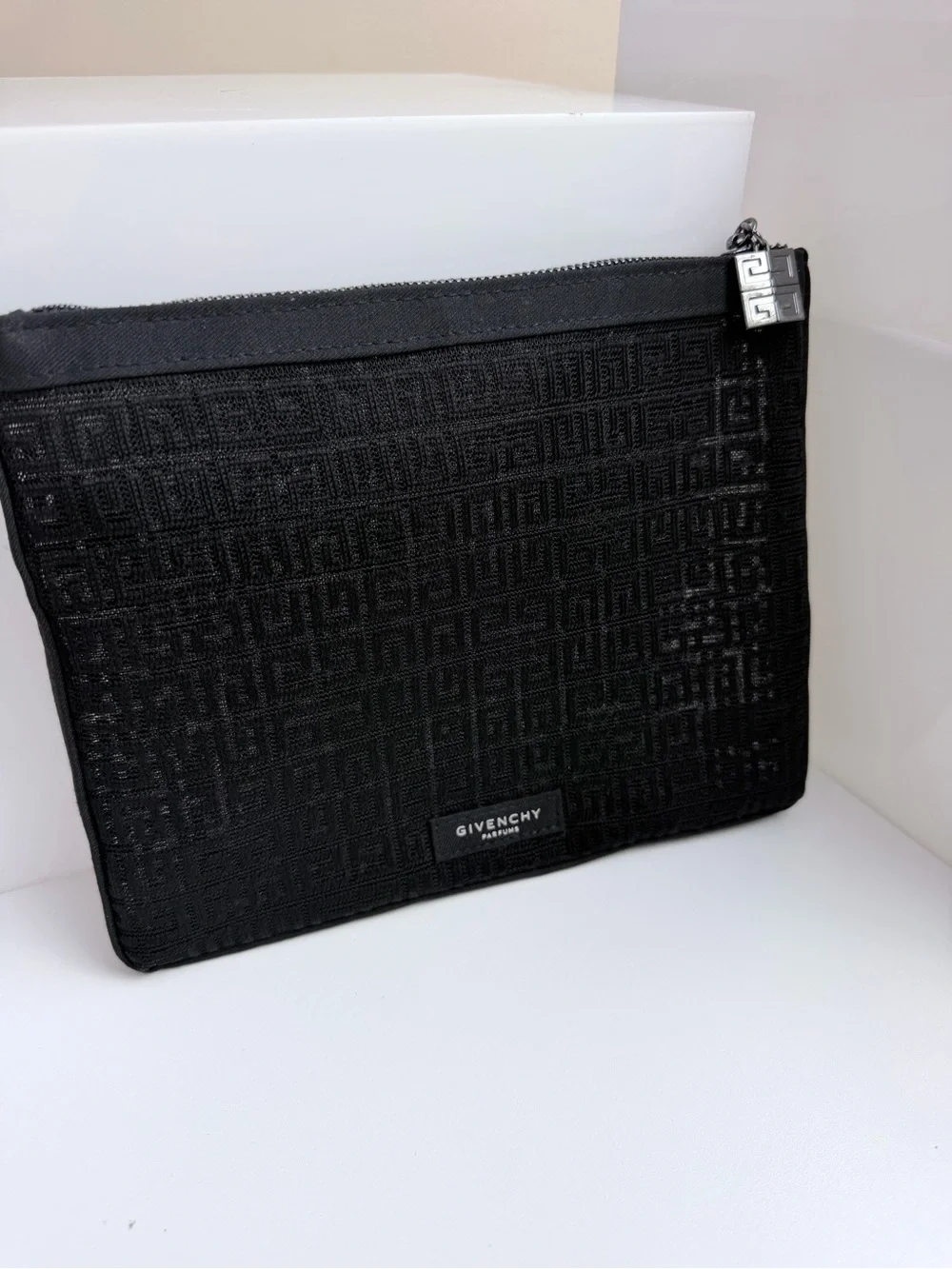Givenchy Beauty Parfums Black Mesh Makeup Pouch Bag